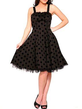 NWT Hearts & Roses Rockabilly Pinup Polka Dot Swing Dress Size 14